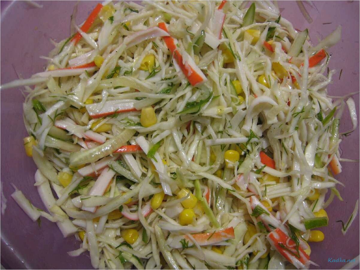 Салат с крабовыми палочками — вкусное и полезное блюдо без майонеза 