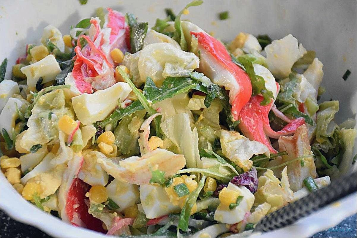 Салат с крабовыми палочками — вкусное и полезное блюдо без майонеза 